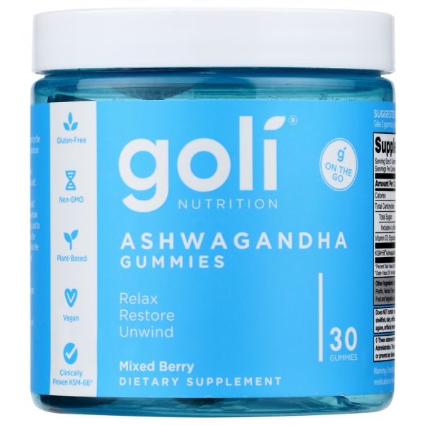 GOLI NUTRITION: Ashwagandha Gummies, 30 PC