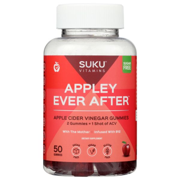 SUKU VITAMINS: Appley Ever After Apple Cider Vinegar Gummies, 50 pc
