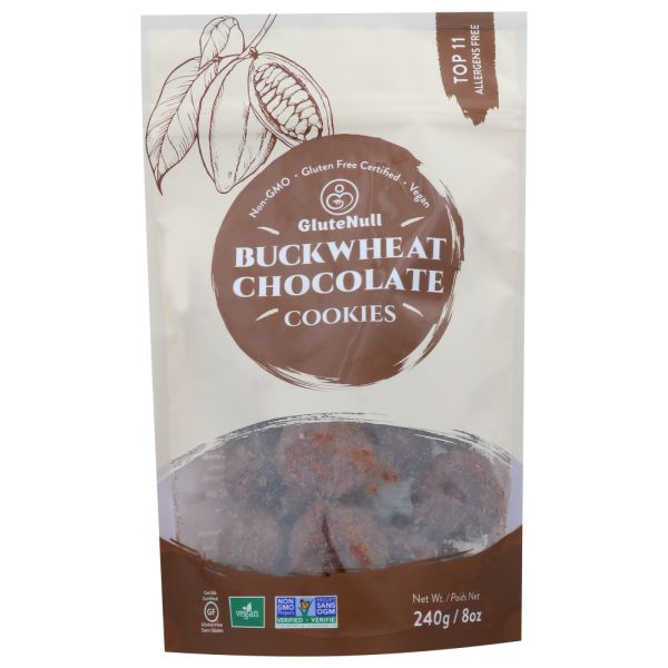 GLUTENULL: Buckwheat Chocolate Cookies, 8 oz