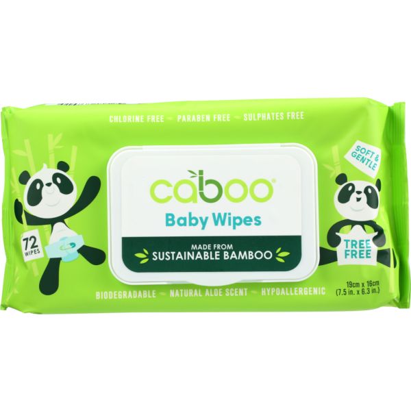 CABOO: Wipe Baby Bamboo Flip Top, 72 packs