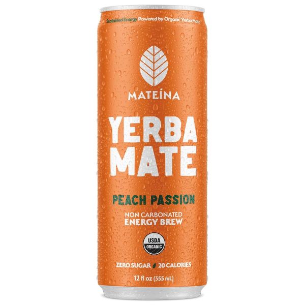 MATEINA: Peach Passion Yerba Mate Tea, 12 fo