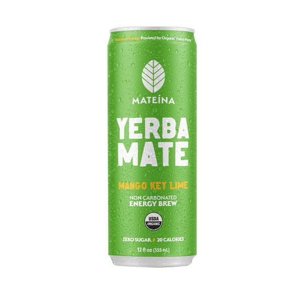 MATEINA: Mango Key Lime Yerba Mate Tea, 12 fo