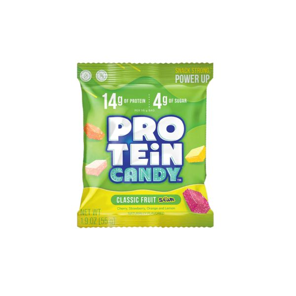 PROTEIN CANDY: Classic Fruit Sour Candy, 1.9 oz