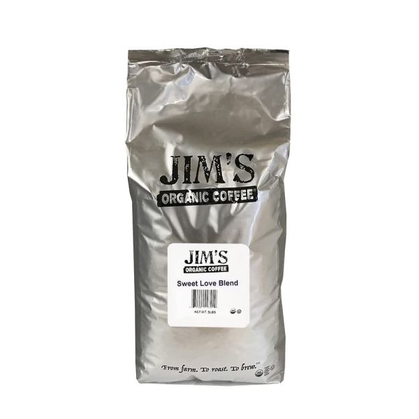 JIMS ORGANIC COFFEE: Organic Sweet Love Blend Coffee, 5 lb