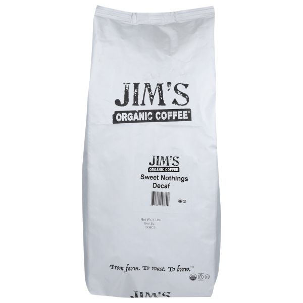 JIMS ORGANIC COFFEE: Organic Sweet Nothings Decaf Coffee, 5 lb