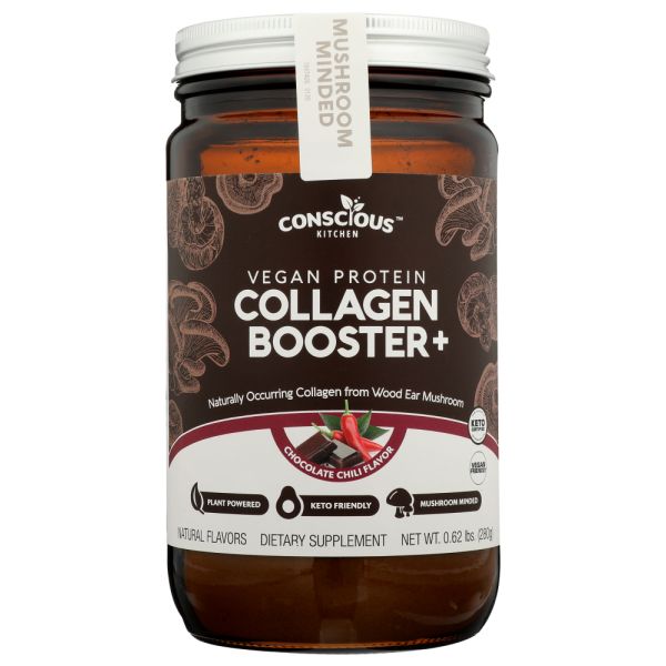 CONSCIOUS KITCHEN: Chocolate Chili Vegan Protein Collagen Booster, 280 gm