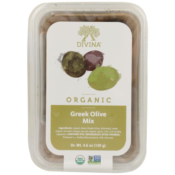 DIVINA: Organic Greek Olive Mix, 4.6 oz