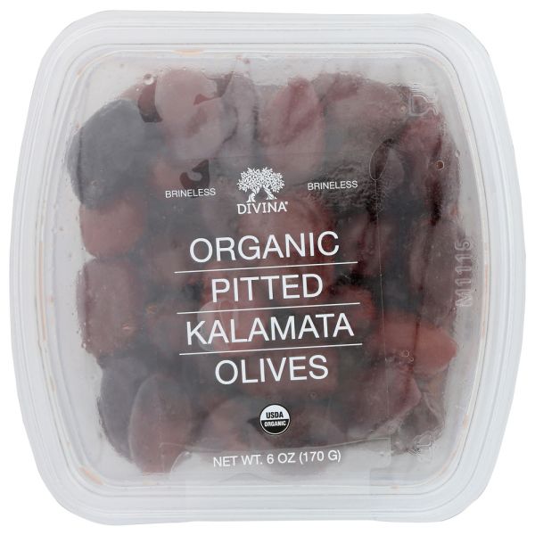 DIVINA: Olives Kalamata Pitted Organic, 6 OZ