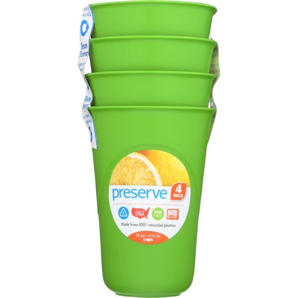 PRESERVE: Apple Green Everyday Cup 16 oz. 4 pc