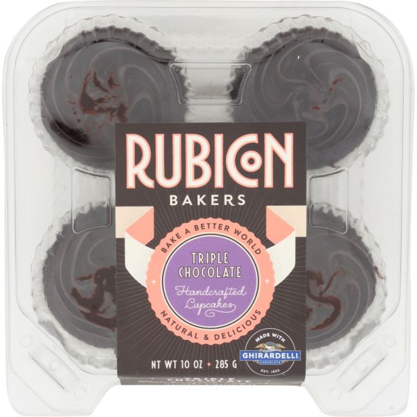 RUBICON BAKERY: Triple Chocolate Cupcakes, 10 oz