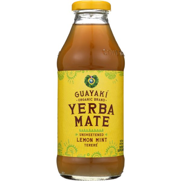 GUAYAKI: Yerba Mate Unsweetened Lemon Mint Terere, 16 fl oz