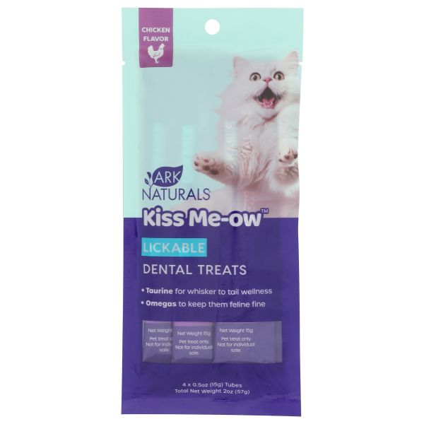 ARK NATURALS: Kiss Me-Ow Lickable Dental Cat Treats Chicken, 2 oz