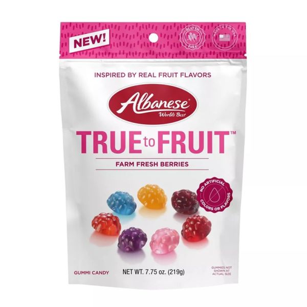 ALBANESE: True to Fruit Farm Fresh Berries Gummies, 7.75 oz