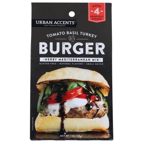 URBAN ACCENTS: Tomato Basil Turkey Burger, 1 oz