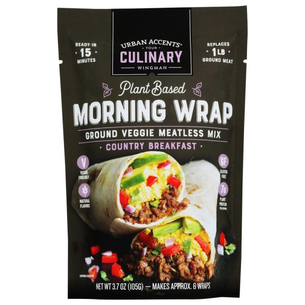 URBAN ACCENTS: Plant Based Morning Wrap, 3.6 oz