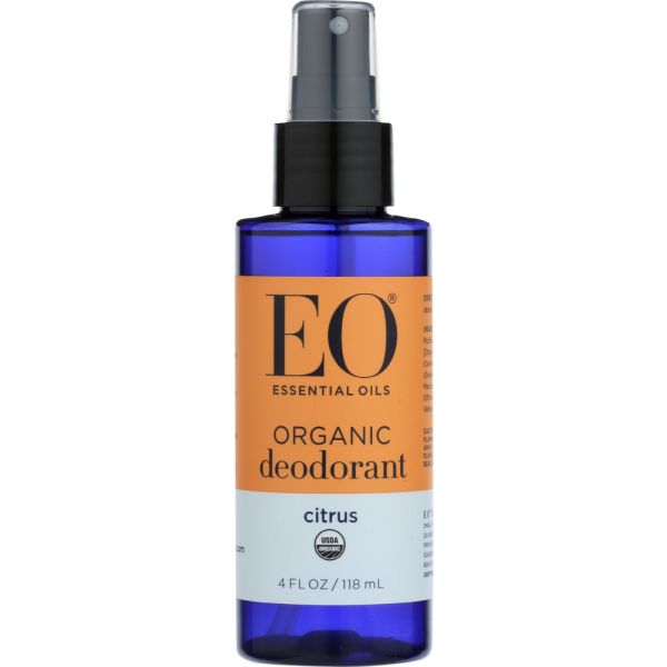 EO Products Organic Deodorant Spray Citrus, 4 Oz