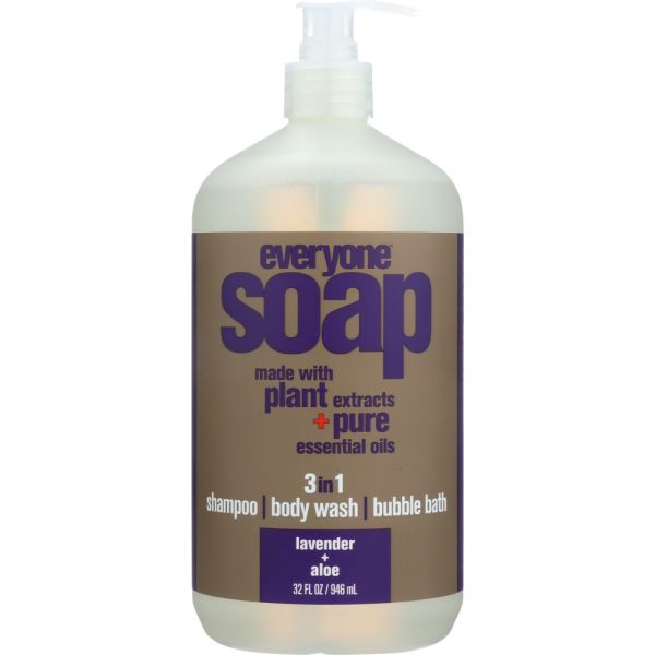 EO Products Everyone 3-in-1 Lavender + Aloe Soap, 32 Oz