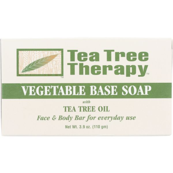 TEA TREE THERAPY: Vegetable Base Soap with Tea Tree Oil, 3.9 oz