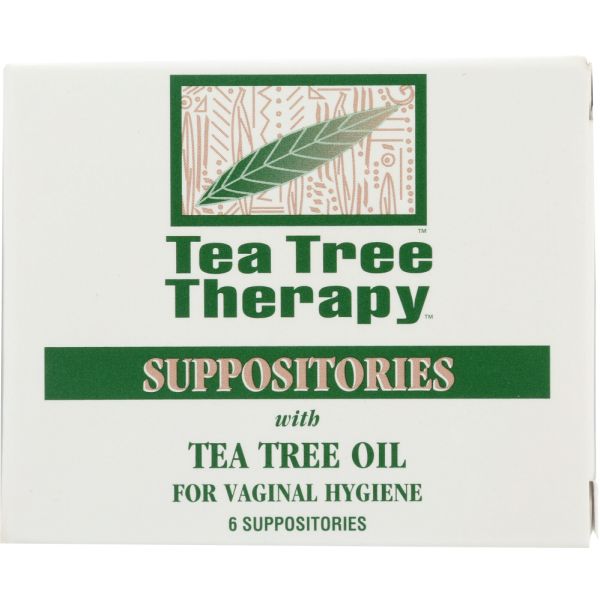 TEA TREE THERAPY: Suppositories with Tea Tree Oil for Vaginal Hygiene, 6 Pc