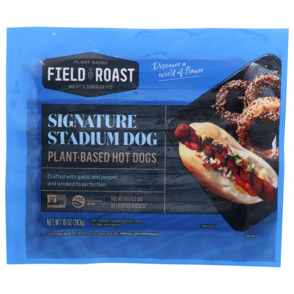 FIELD ROAST: Signature Stadium Dog Plant Based Hotdogs, 10 oz