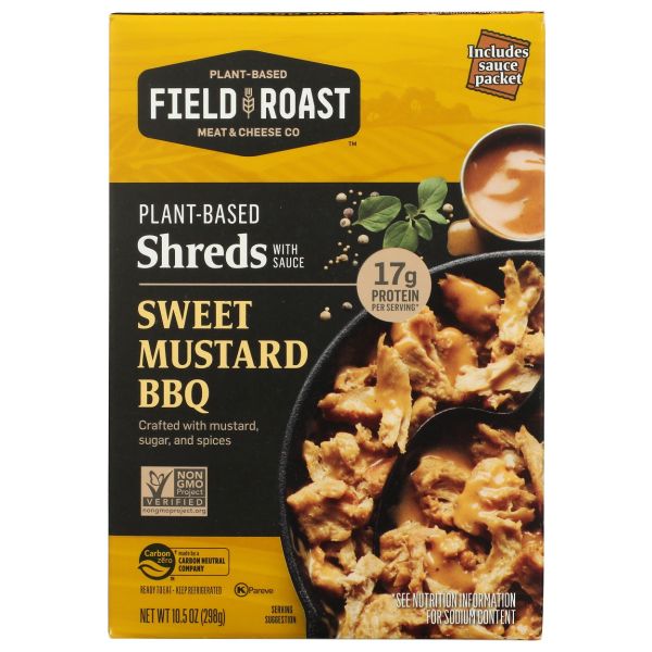 FIELD ROAST: Plant Based Shreds Sweet Mustard Bbq, 10.5 oz