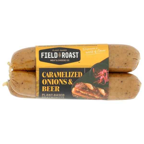 FIELD ROAST: Caramelized Onions and Beer Plant Based Bratwursts, 12.95 oz