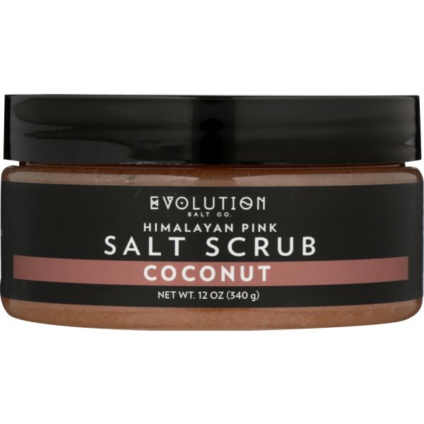 EVOLUTION SALT: Himalayan Body Salt Scrub Coconut, 12 oz