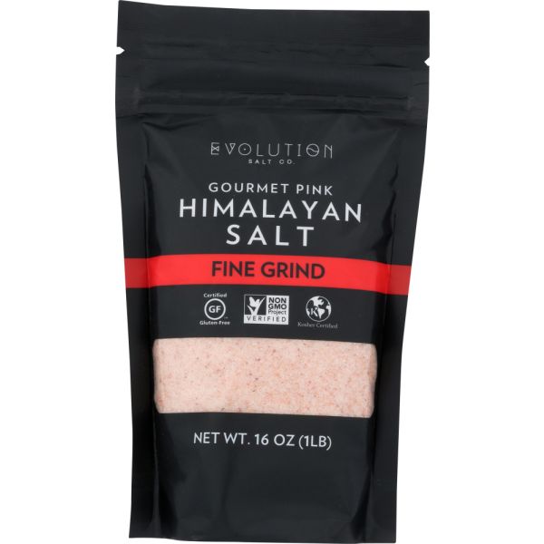 EVOLUTION SALT: Fine Grind Himalayan Salt, 1 lb