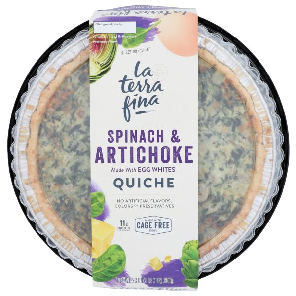 LA TERRA FINA: Spinach and Artichoke Quiche, 23 oz