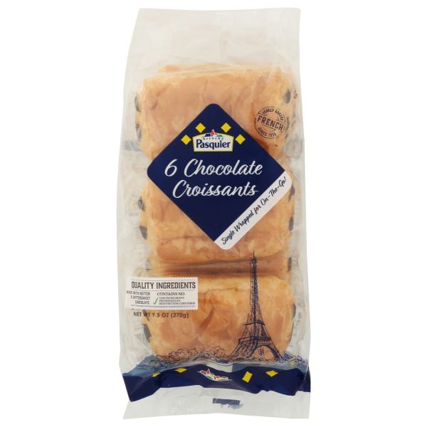 BRIOCHE PASQUIER: Brioche Chocolate Croissant 6 pk, 9.5 oz