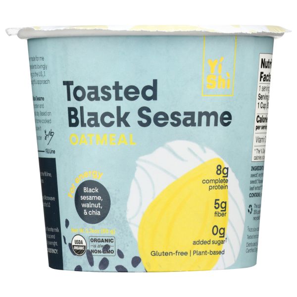 YISHI: Toasted Black Sesame Oatmeal, 1.80 oz