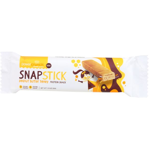 POWER CRUNCH: Snap Stick Peanut Butter Honey, 32 gm