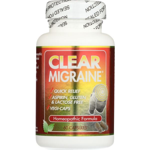 CLEAR PRODUCTS: Migraine Relief Homeopathic H, 60 CP