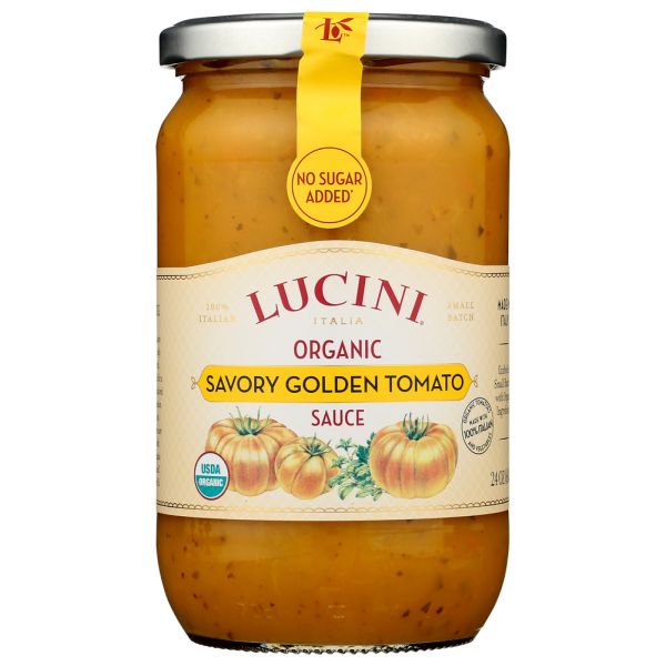 LUCINI: Organic Savory Golden Tomato Sauce, 24 oz