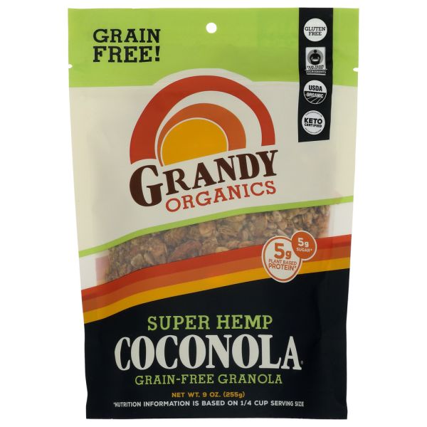 GRANDY OATS: Super Hemp Blend Coconola Grain Free Granola, 9 oz