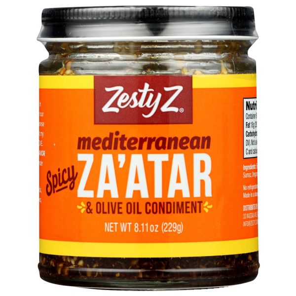 ZESTY Z: Mediterranean Za'atar Spicy & Olive Oil Condiment, 8.11 oz
