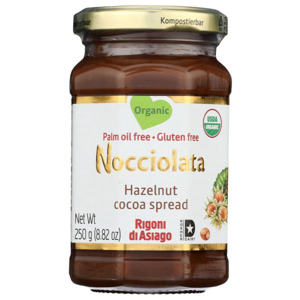 RIGONI DI ASIAGO: Organic Nocciolata Hazelnut Cocoa Spread, 8.82 oz