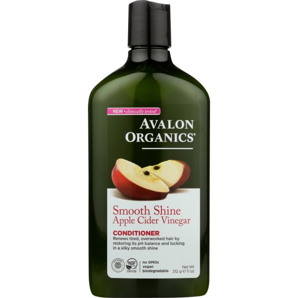 AVALON ORGANICS: Smooth Shine Apple Cider Vinegar Conditioner, 11 oz