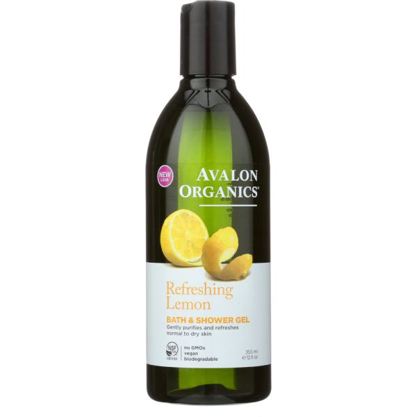 AVALON ORGANICS: Bath & Shower Gel Lemon, 12 oz