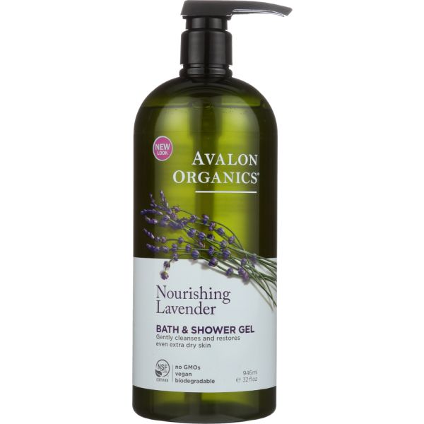 Avalon Organics Bath & Shower Gel Lavender, 32 Oz