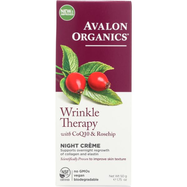 AVALON ORGANICS: CoQ10 Repair Wrinkle Defense Night Cream, 1.75 oz