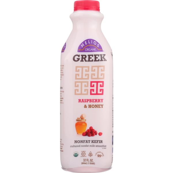 HELIOS: Greek Raspberry and Honey Nonfat Kefir, 32 oz