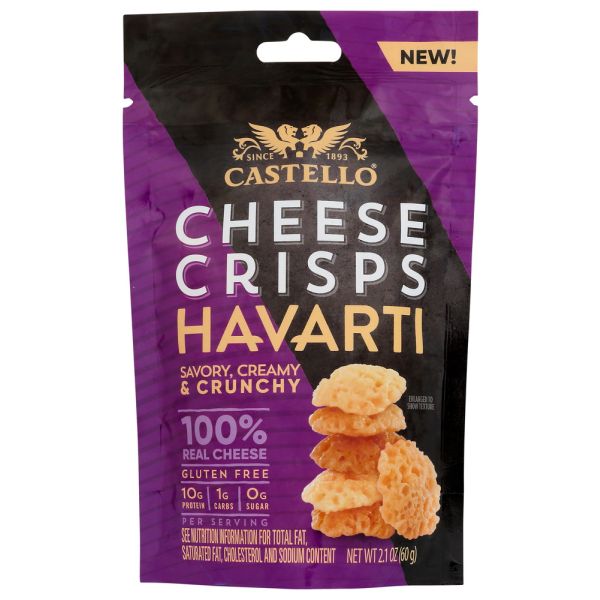 CASTELLO: Cheese Crisps Havarti, 2.1 OZ