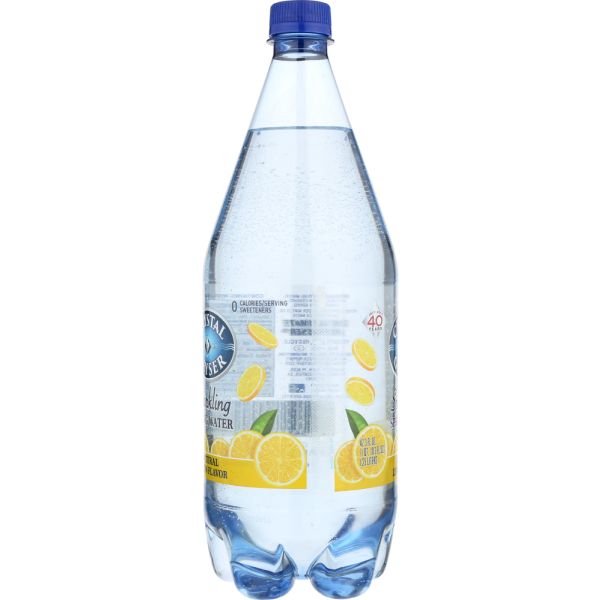 CRYSTAL GEYSER: Sparkling Lemon Mineral Water, 1.25 lt