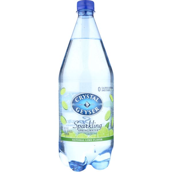 CRYSTAL GEYSER: Sparkling Mineral Water Lime, 1.25 lt