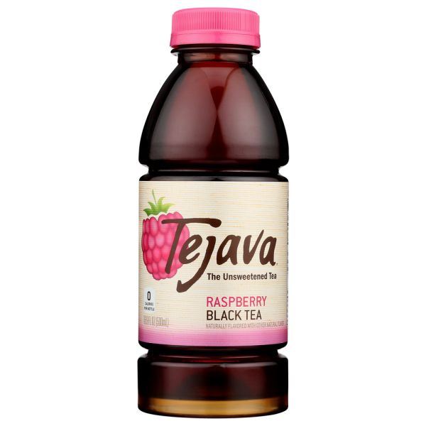 TEJAVA: Unsweetened Raspberry Black Tea, 16.9 fo