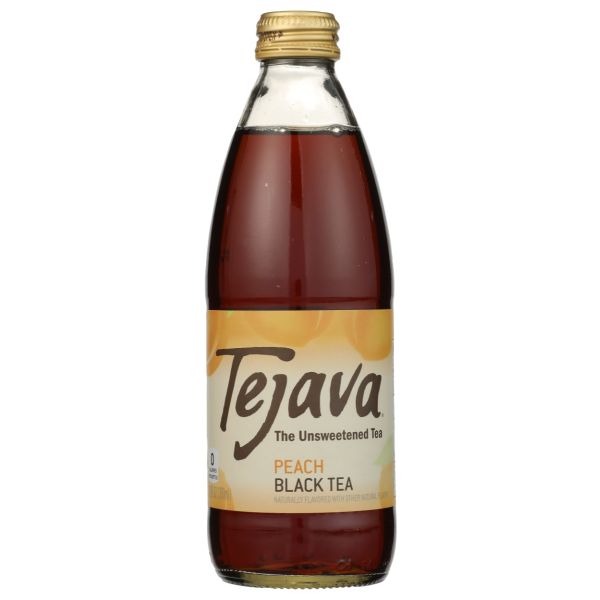 TEJAVA: Peach Unsweetened Black Tea, 12 fo