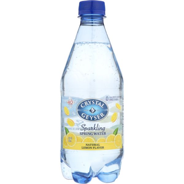 CRYSTAL GEYSER: Water Mineral 4 Packs Lemon, 72 fo