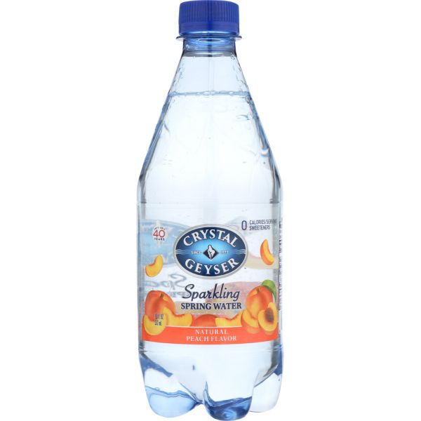 CRYSTAL GEYSER: Sparkling Peach Water 4pk, 72 oz