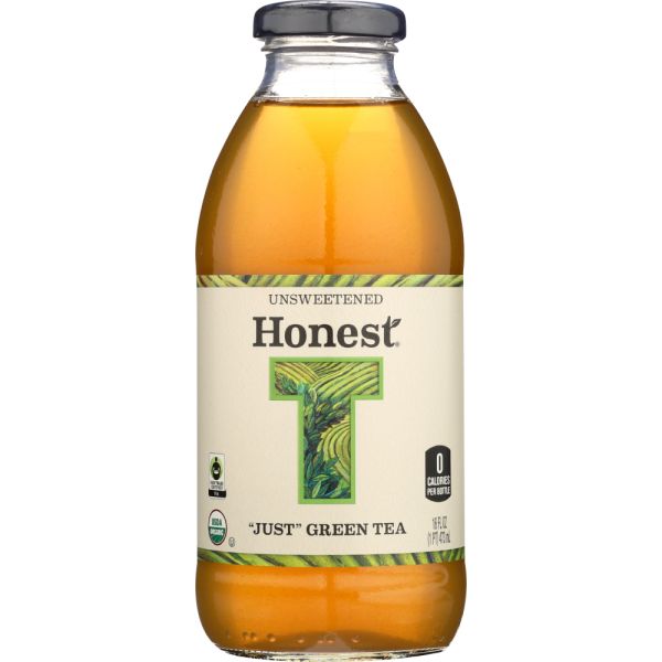 HONEST TEA: Organic Unsweetened Just Green Tea, 16 oz